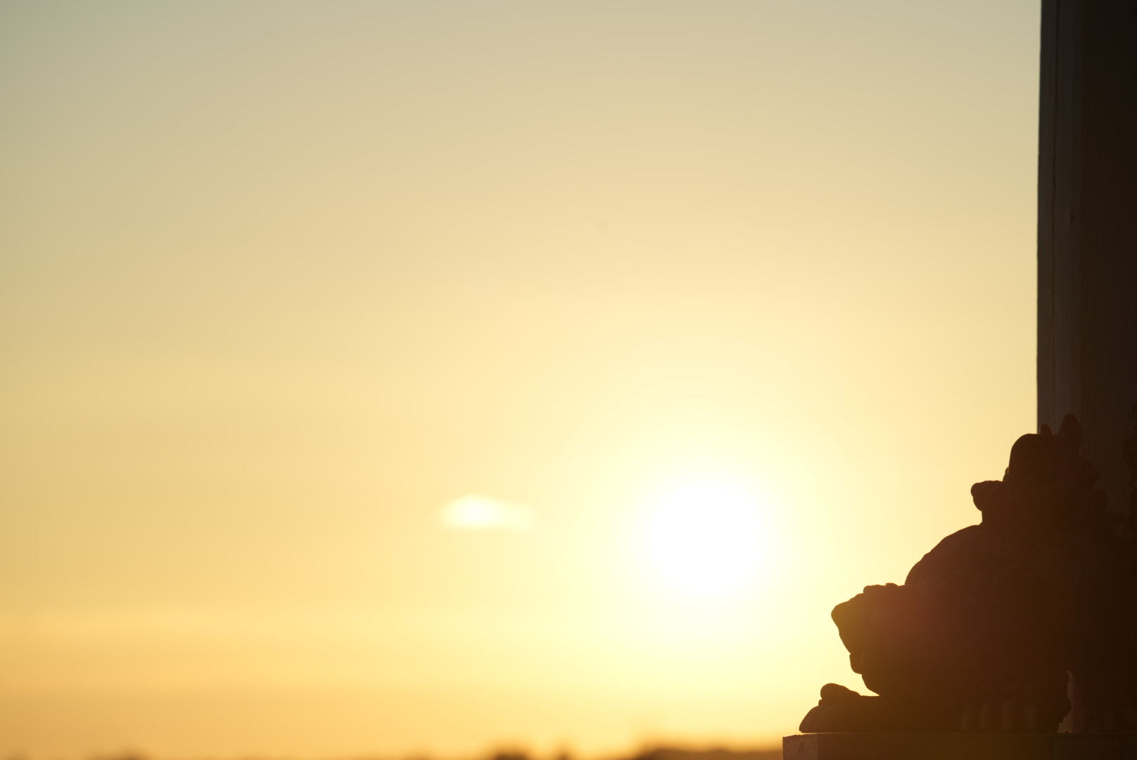 pono 02 テラスから海に沈む夕日